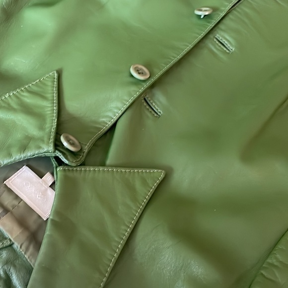 🌿 Green Faux Leather Jacket - Picture 6 of 8